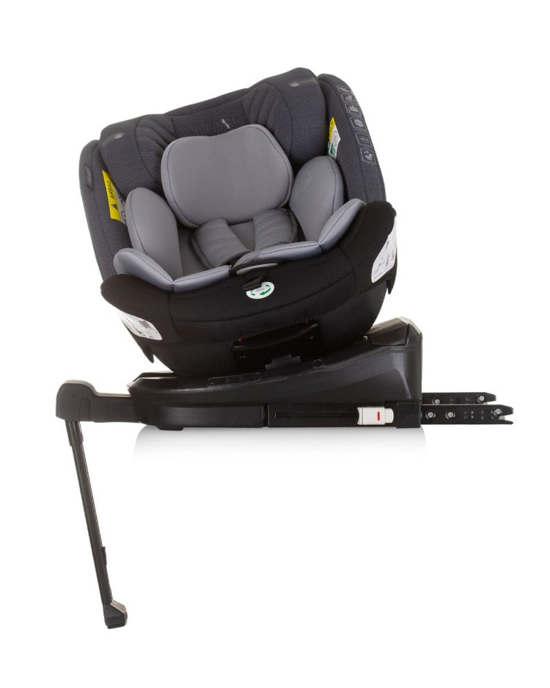 PACK Carrito duo convertible AURA obsidian silver + Silla de auto TOURINO grey mix