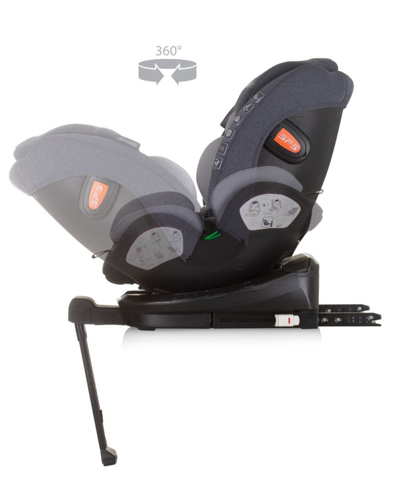 PACK Carrito duo convertible AURA obsidian silver + Silla de auto TOURINO grey mix