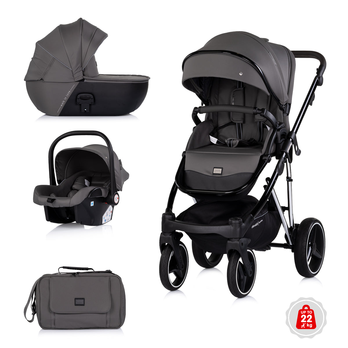 Carrito de Bebé 3 en 1 Chipolino IMPERIUM con Silla i-Size hasta 22 kg